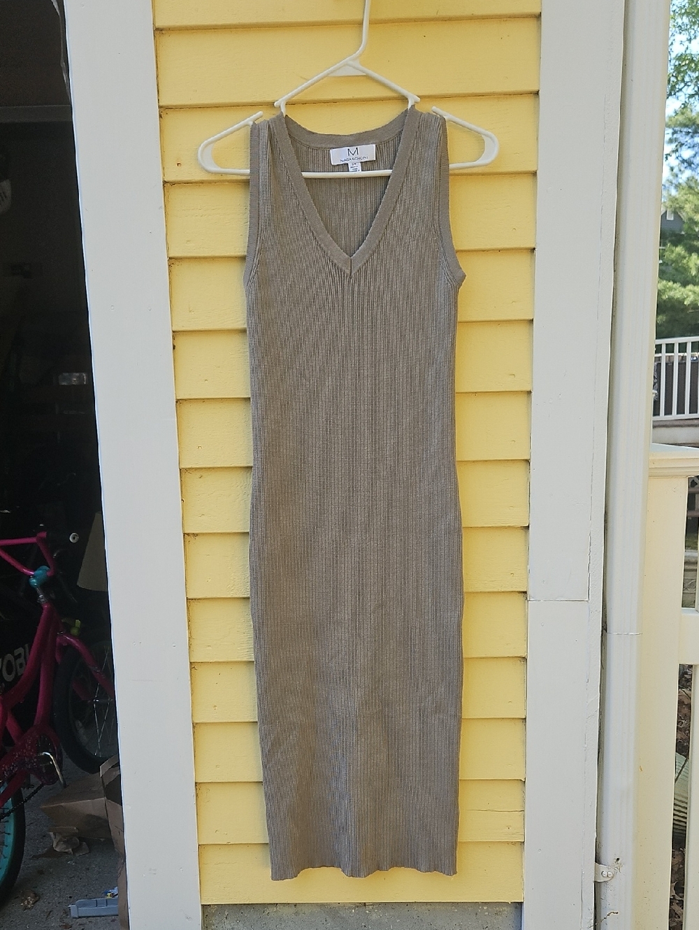 Magaschoni Ribbed Sleeveless Dress